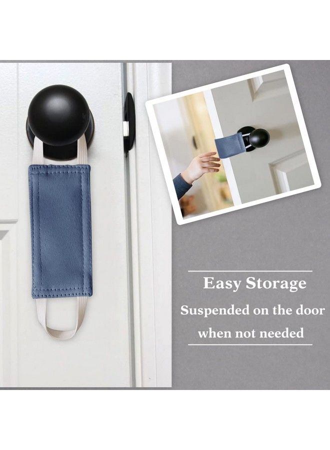 Door Silencer Quiet Door Closer Cushion Door Latch Cover For Nursery Baby Light Sleepers Noise Reduced Prevent From Locking For Toddler Safety 3 Pieces W 4 X L 2 Inches Blue Haze