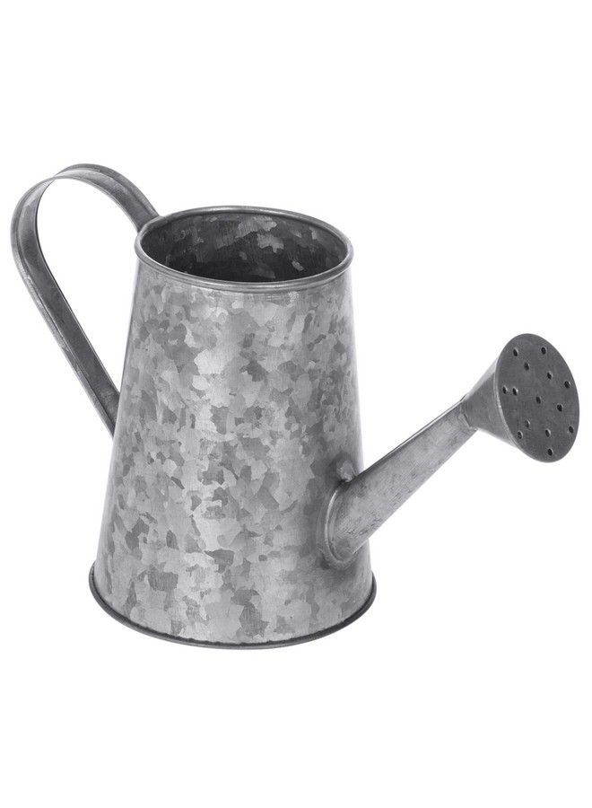 Small Galvanized Metal Decorative Vase Vintage Watering Can Shaped Design For Faux Flowers Artificial Plants And Dried Sticks Handcrafted In India