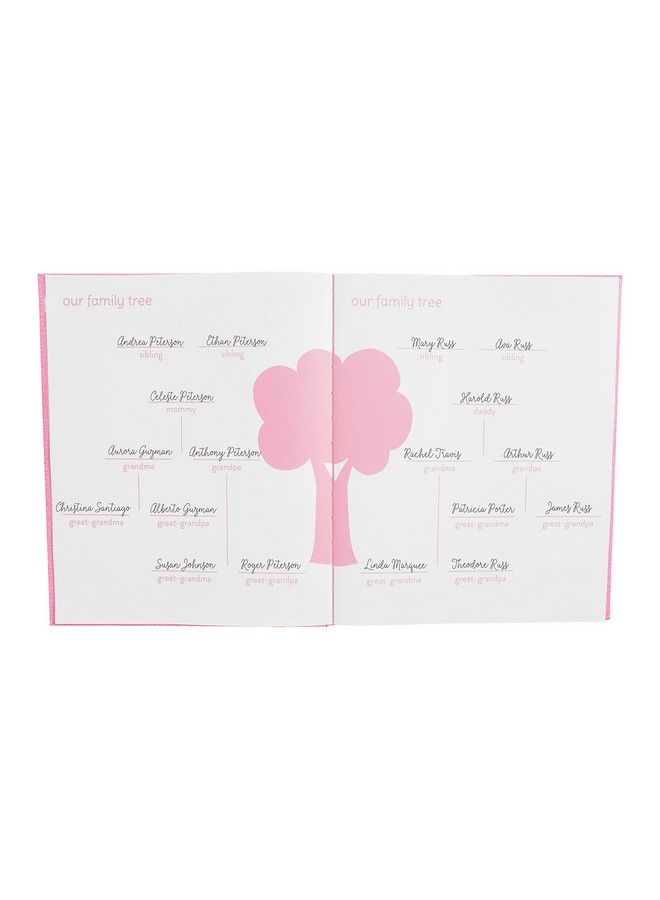 Little Blossoms By Pearhead Welcome Sweet Baby Memory Book With Clean Touch Baby Safe Ink Pad Pink