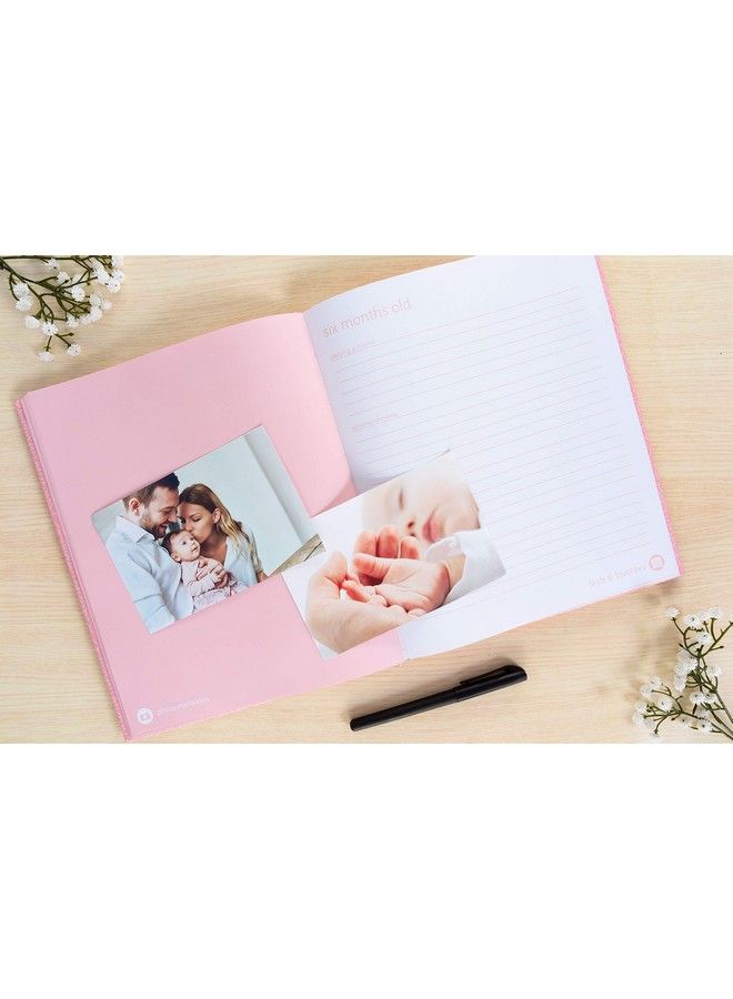 Little Blossoms By Pearhead Welcome Sweet Baby Memory Book With Clean Touch Baby Safe Ink Pad Pink