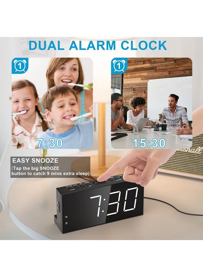 Extra Loud Dual Alarm Clock With Vibration For Bedroomextreme Bed Shaker Alarm Clock For Deep Sleeper Hard Of Hearing Deaf7