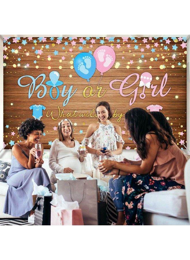 Gender Reveal Backdrop Boy Or Girl Baby Gender Party Decorations Supplies Pink Blue What Will Baby Be Banner Baby Shower Photography Background Photo Booth 70.8 X 43.3 Inch
