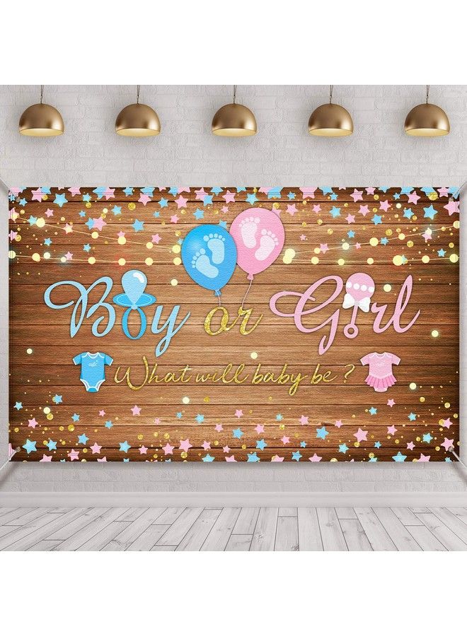 Gender Reveal Backdrop Boy Or Girl Baby Gender Party Decorations Supplies Pink Blue What Will Baby Be Banner Baby Shower Photography Background Photo Booth 70.8 X 43.3 Inch