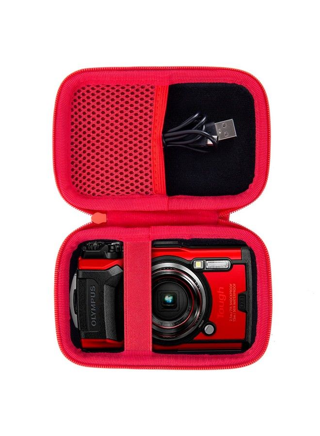 Hard Case Replacement For Olympus Tough Tg6 Waterproof Camera (Red)