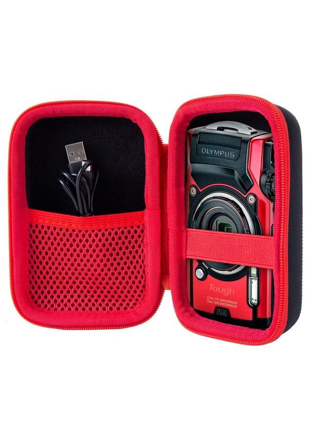 Hard Case Replacement For Olympus Tough Tg6 Waterproof Camera (Red)