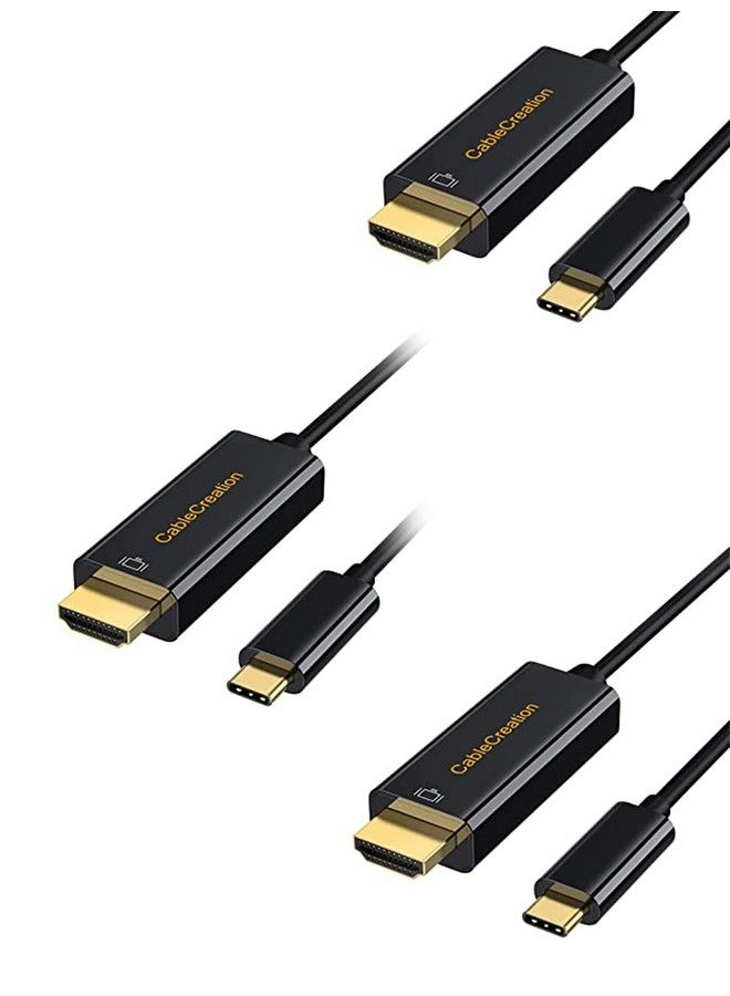 Usb C To Hdmi Cable 6 Ft 3 Pack Usb Type C To Hdmi Cable Compatible With Macbook Pro 2020 2018 Macbook Air Ipad Pro Mac Mini 2018 Xps 15 Galaxy S22 S20 S10 Black