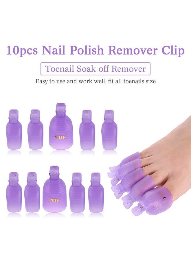 Gel Nail Polish Remover Clips Kitwith Double Ended Metal Cuticle Pusher20 Pcs Plastic Resuable Finger And Toe Nail Clips For Removal Acrylic Nail Art Gel Polish Soak Off Cap Clip