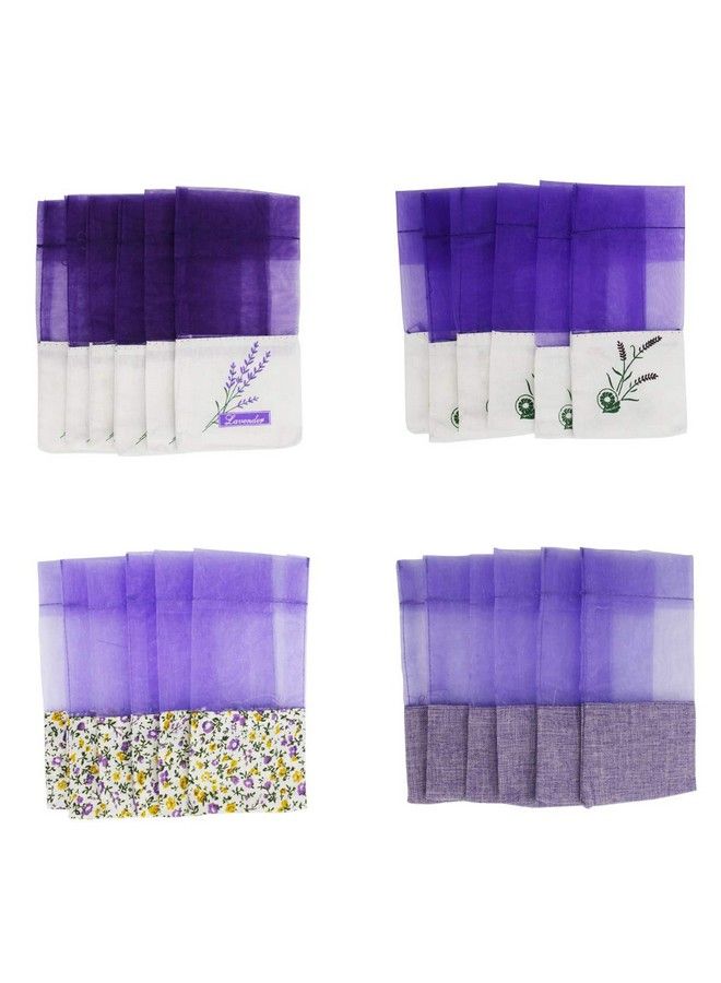 Sachet Empty Bags Purple Gauze Cottonramie Sacks For Lavender Spice And Herbs (24Pcs)