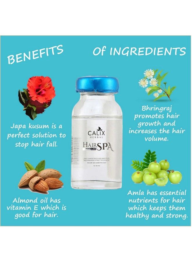 Organic Hair Growth Oil Ayurvedic Hairspa For Complete Hair Treatment With Bhringraj Extracts Almond & Amla Oil 8Ml X 6