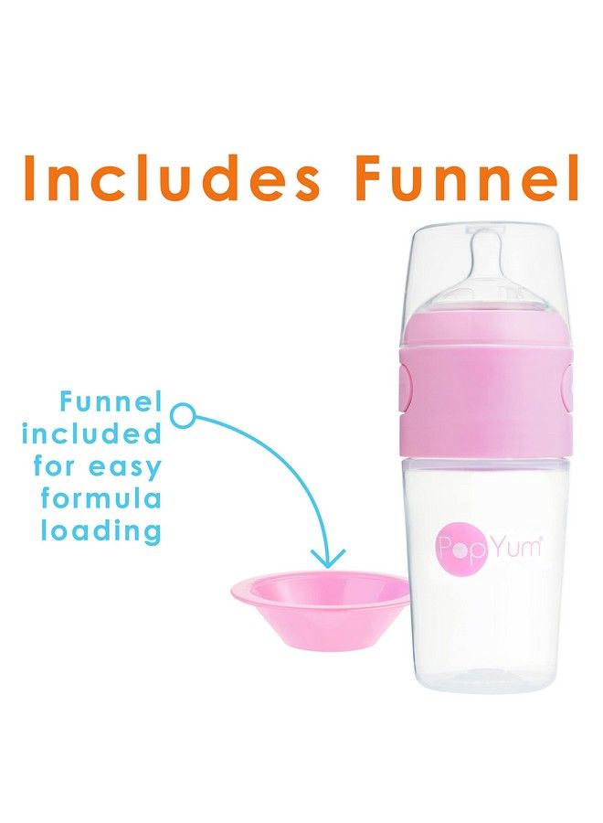9 Oz Pink Anticolic Formula Making Mixing Dispenser Baby Bottles 2Pack (With 2 Nipples)