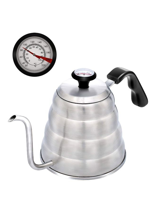 Drip Kettle With Thermometer Silver/Black/Red 1.2Liters