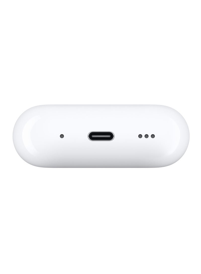 AirPods Pro 2 Wireless Earbuds, Bluetooth Headphones, Active Noise Cancellation, Hearing Aid Feature, Transparency, Personalized Spatial Audio, High-Fidelity Sound, H2 Chip, USB-C Charging White