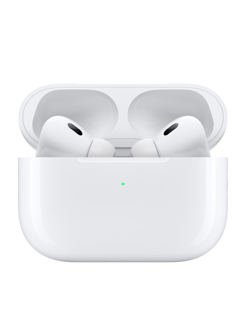 AirPods Pro 2 Wireless Earbuds, Bluetooth Headphones, Active Noise Cancellation, Hearing Aid Feature, Transparency, Personalized Spatial Audio, High-Fidelity Sound, H2 Chip, USB-C Charging White