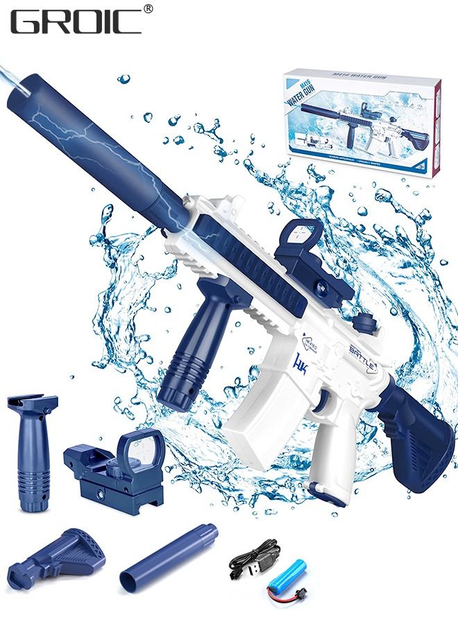 Electric Water Guns M416, Automatic Squirt Guns for Kids, Water Pistol Summer Toy for Outdoor Pool Water Fighting，Automatic Continuous Firing Electric Water Gun