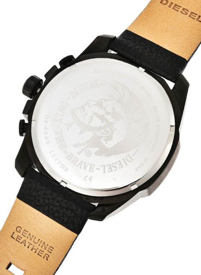 Men's Mega Chief Leather Chronograph Watch DZ4323