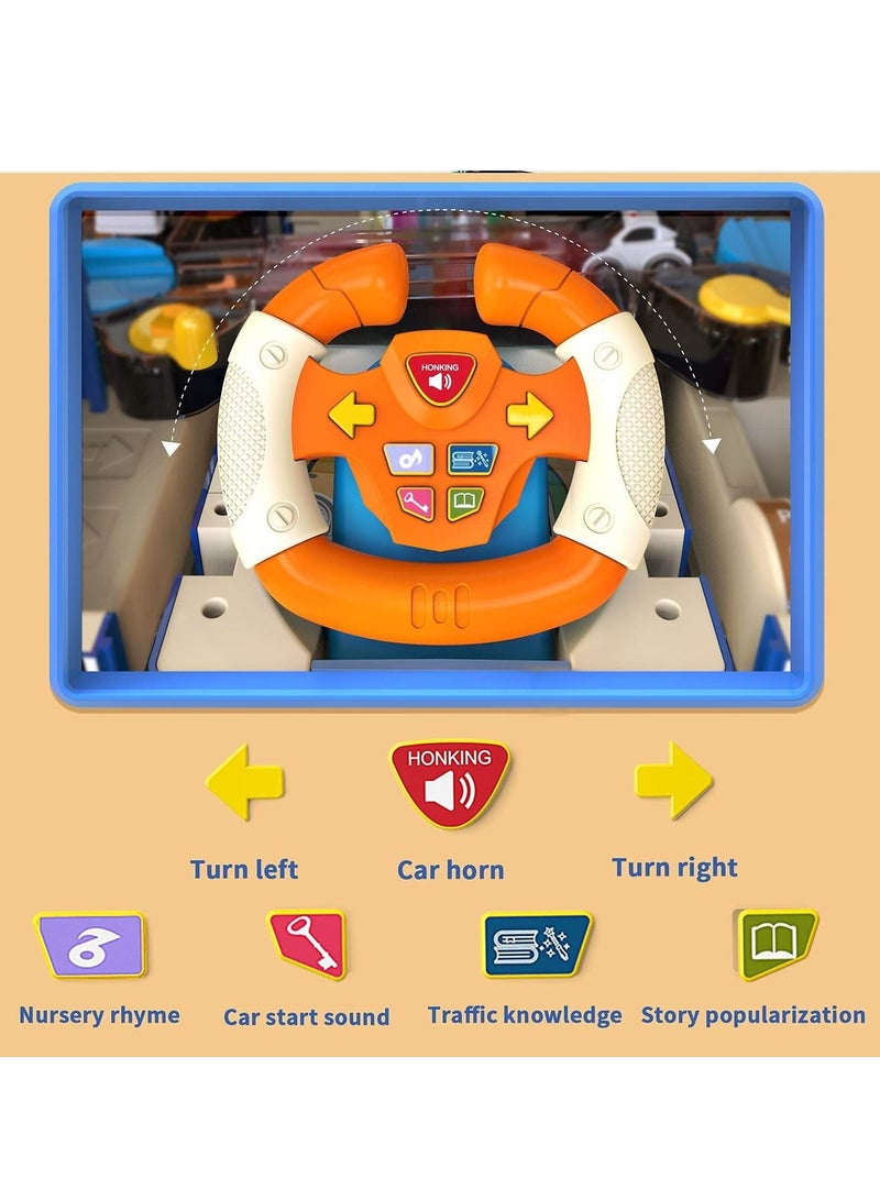 Race Tracks Car Adventure Toys, Play Vehicle with Sound and Light, Car Rescue Adventure Toy, Transforming Bus Toys, Best Gifts for 3-8 Year Old Kids Boys and Girls
