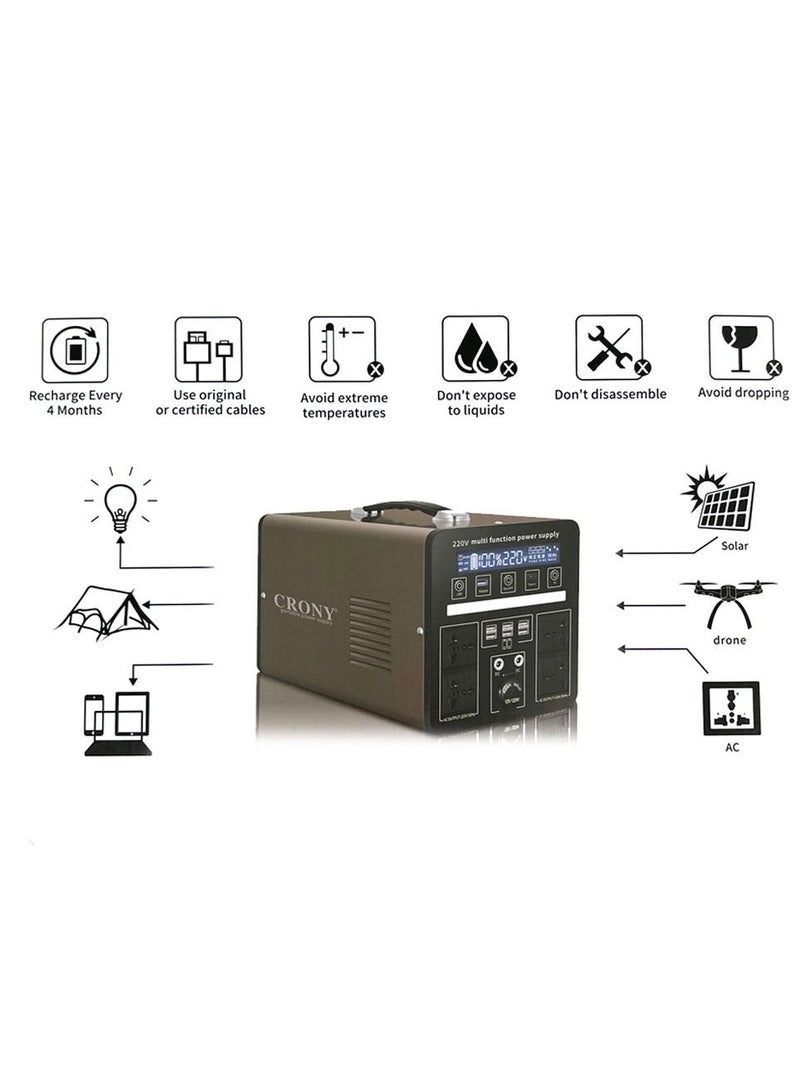 MP7-1200W Portable Power Station 1200W High Power Camping Power Station