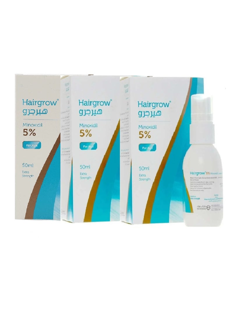 Hairgrow 5% minoxidil Pack of 3 x 50ml