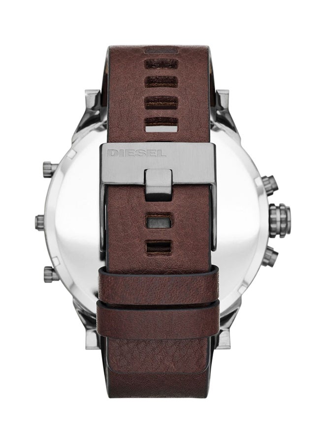 Men's Leather Chronograph Wrist Watch DZ7314