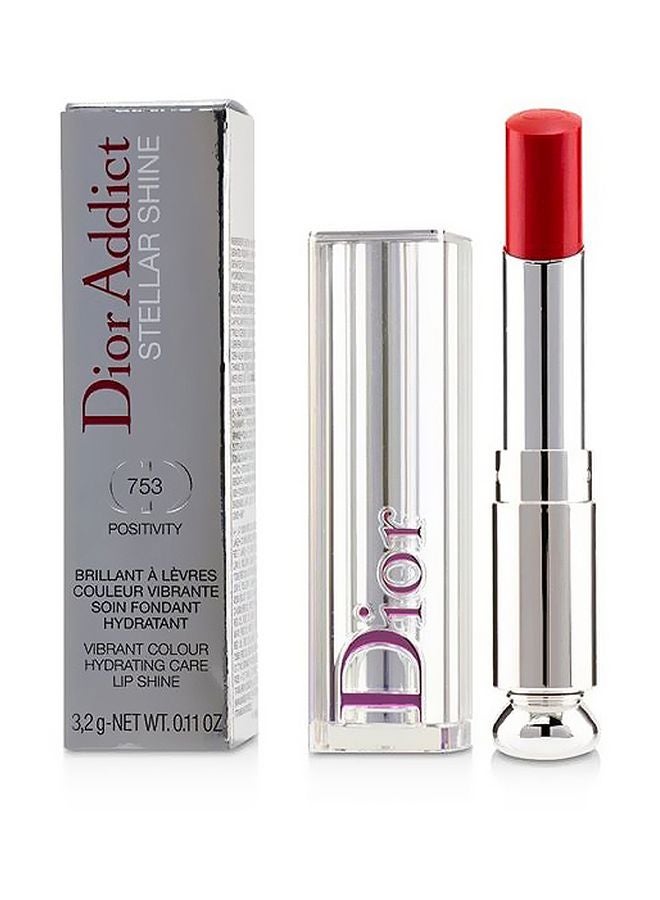 Addict Stellar Shine Lipstick 753 Positivity Vibrant Red