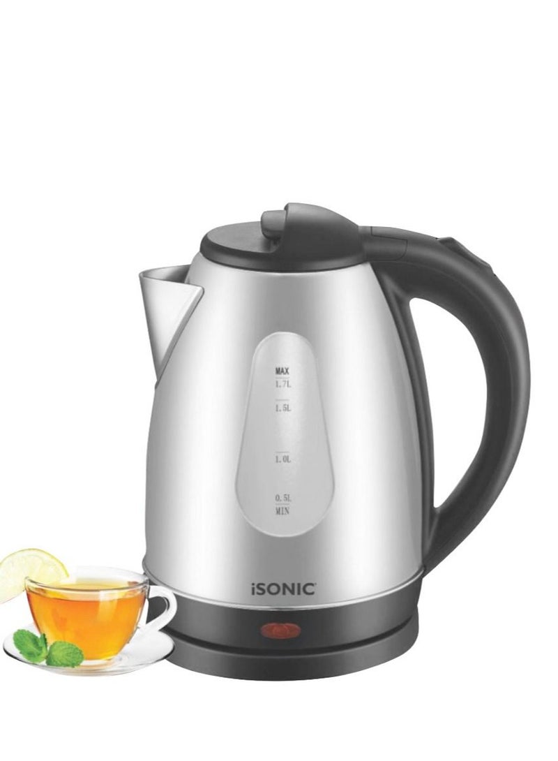 ISONIC IK 508 CORDLESS electric tea kettle /travel small electric kettle 1.7 L 1500 W IK 508B Black/Silver