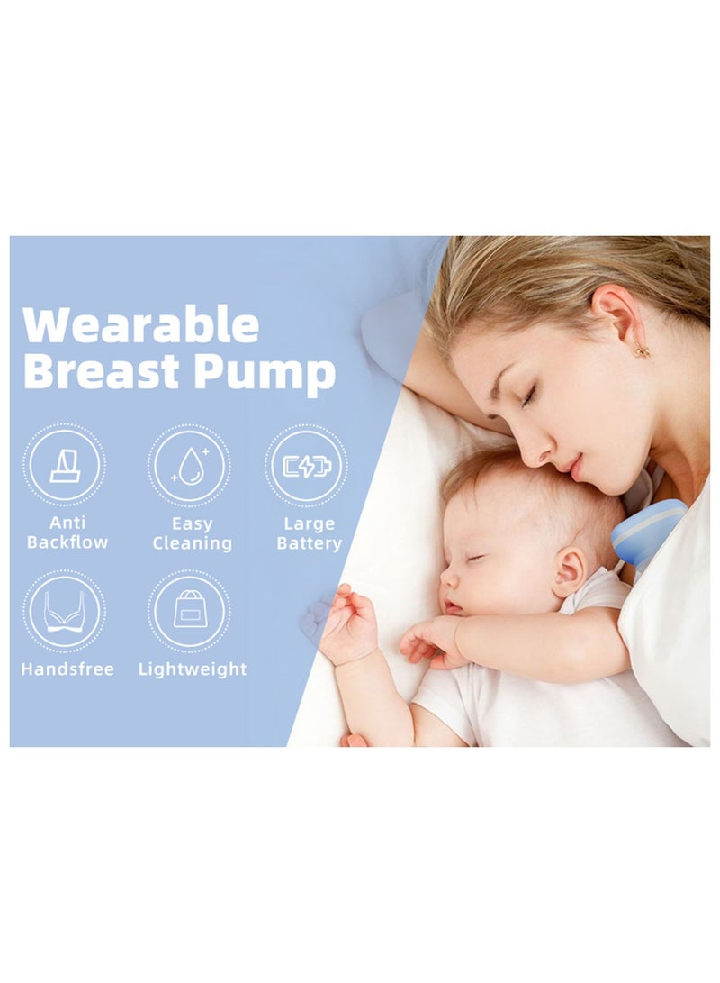 BPA Free Silicone Wearable Electric Breast Milk Pump 1600mAh