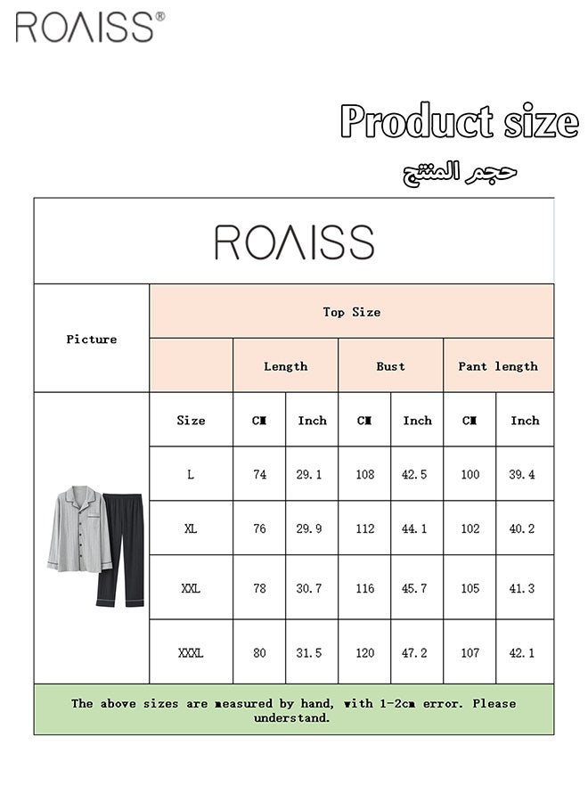 2-Piece Set Of Unisex Pajamas Pure Cotton Long Sleeved Pants For Couples' Home Wear Fashion Casual Family Set