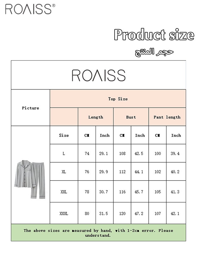 2-Piece Set Of Unisex Pajamas Pure Cotton Long Sleeved Pants For Couples' Home Wear Fashion Casual Family Set