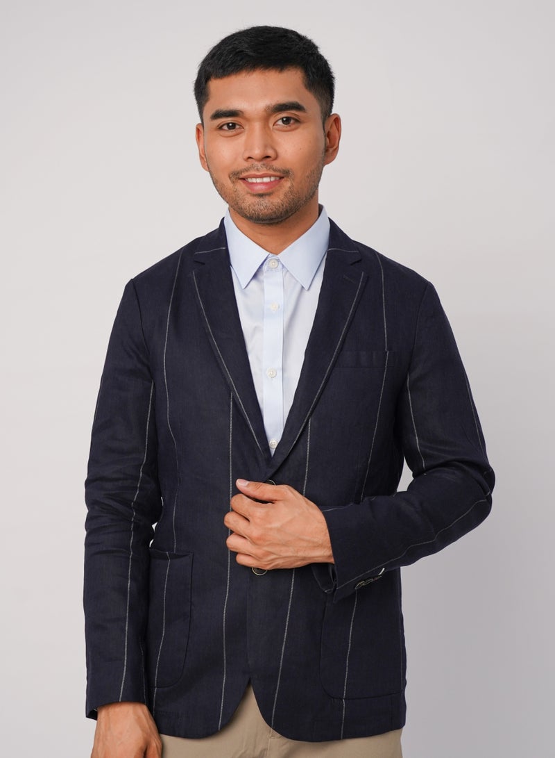 SELECTED Men's Autumn Suit Blazer - Electric blue