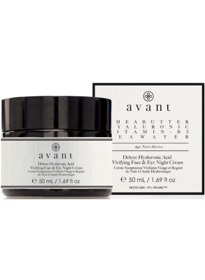 DELUXE HYALURONIC ACID VIVIFYING FACE & EYE NIGHT CREAM