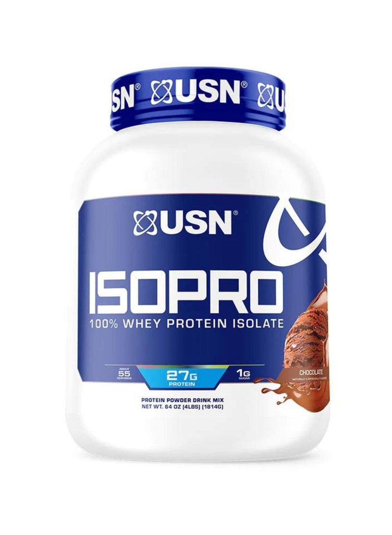 Isopro, 100% Whey Protein Isolate, Chocolate Flavour, 4 Lbs