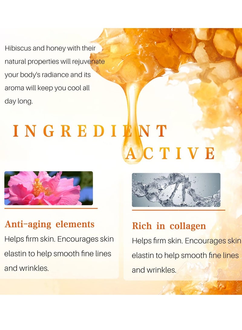 60ml Hibiscus and Honey Firming Cream Neck Firming Cream Skin Tightening Cream Skin Firming Lotion with Collagen and Hyaluronic Acid Reduces the Look of Neck Lines Tightens Firming and Smooths