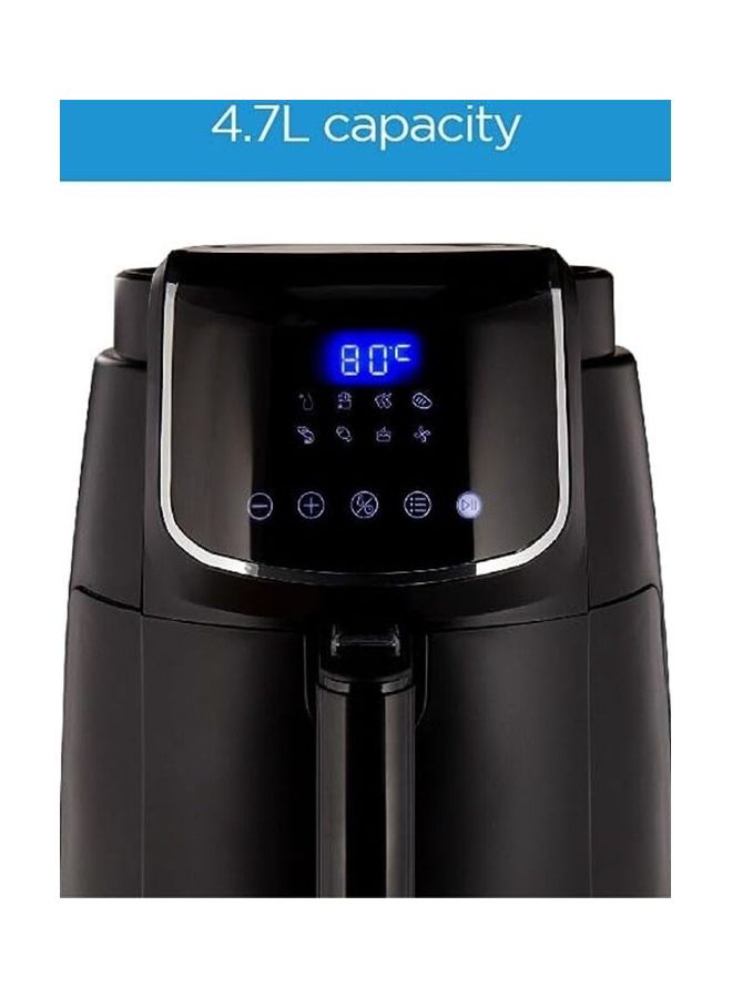 XL Digital Air Fryer With Dual Cyclone Rapid Hot Technology for Frying, Grilling, Broiling, Roasting, Baking, Toasting, Timer up to 60 minutes Temperature Control up to 200°C 4 L 1500 W MFCN40D2 BLACK