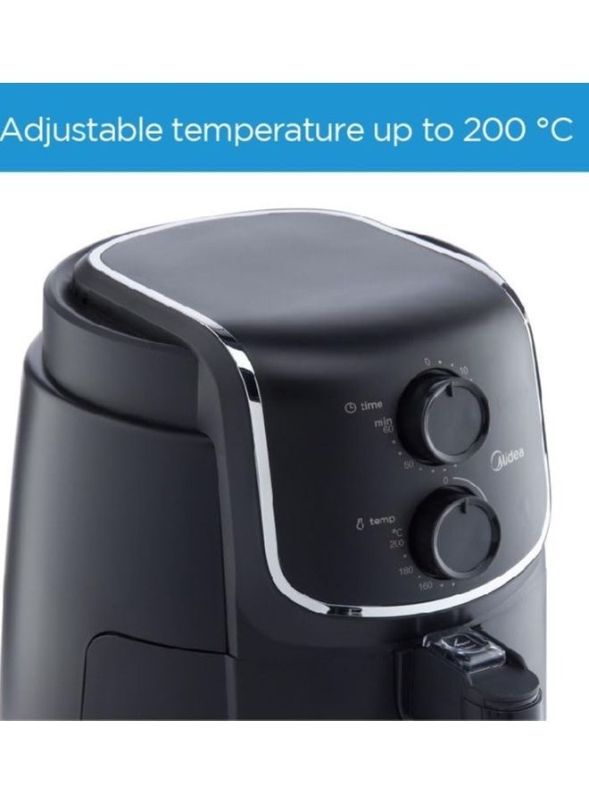 XL Air Fryer with Dual Cyclone Rapid Hot Technology for Frying, Grilling, Broiling, Roasting, Baking, Toasting, Timer up to 60 minutes & Temperature Control up to 200°C 5 L 1500 W MFTN40D2 Black