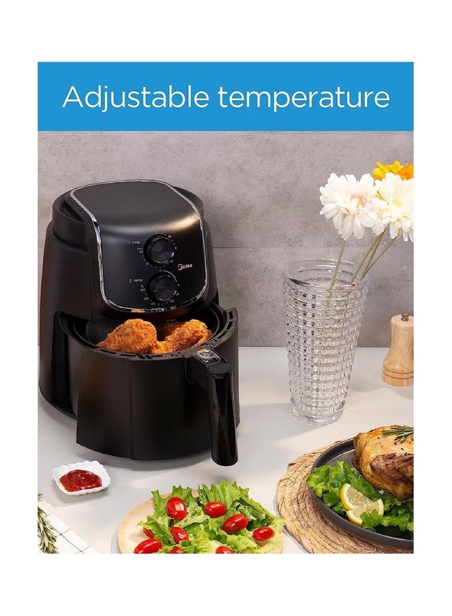 XL Air Fryer with Dual Cyclone Rapid Hot Technology for Frying, Grilling, Broiling, Roasting, Baking, Toasting, Timer up to 60 minutes & Temperature Control up to 200°C 5 L 1500 W MFTN40D2 Black