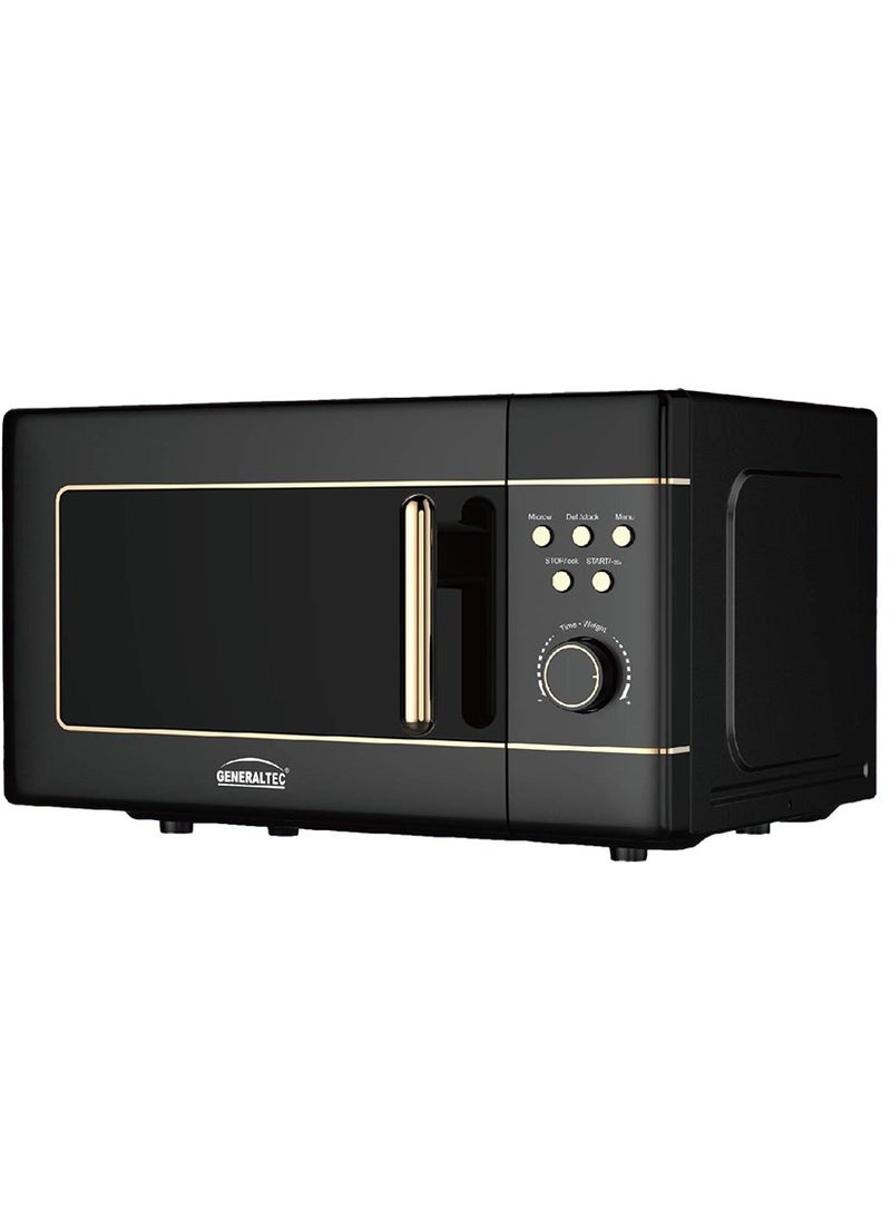 Generaltec Microwave Oven GMO22BR, Multiple timer options 5 Power levels, 60 Min timer, Cooking End Signal For Even Cooking/Heating, Defrost Function, 700w with 1Year Warranty.