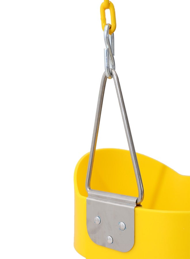Heavy-Duty High Back Full Bucket Toddler Swing Seat With Coated Swing Chains