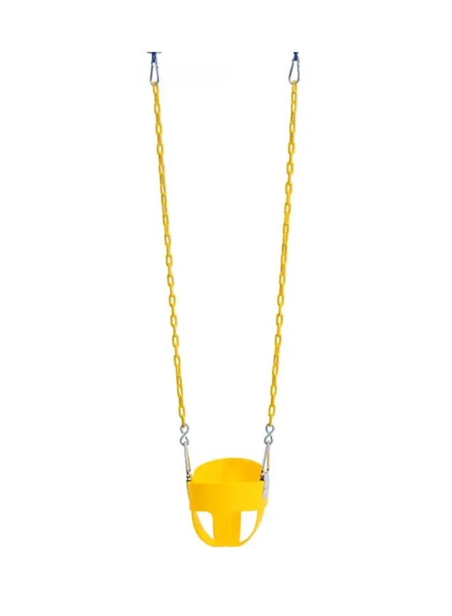 Heavy-Duty High Back Full Bucket Toddler Swing Seat With Coated Swing Chains