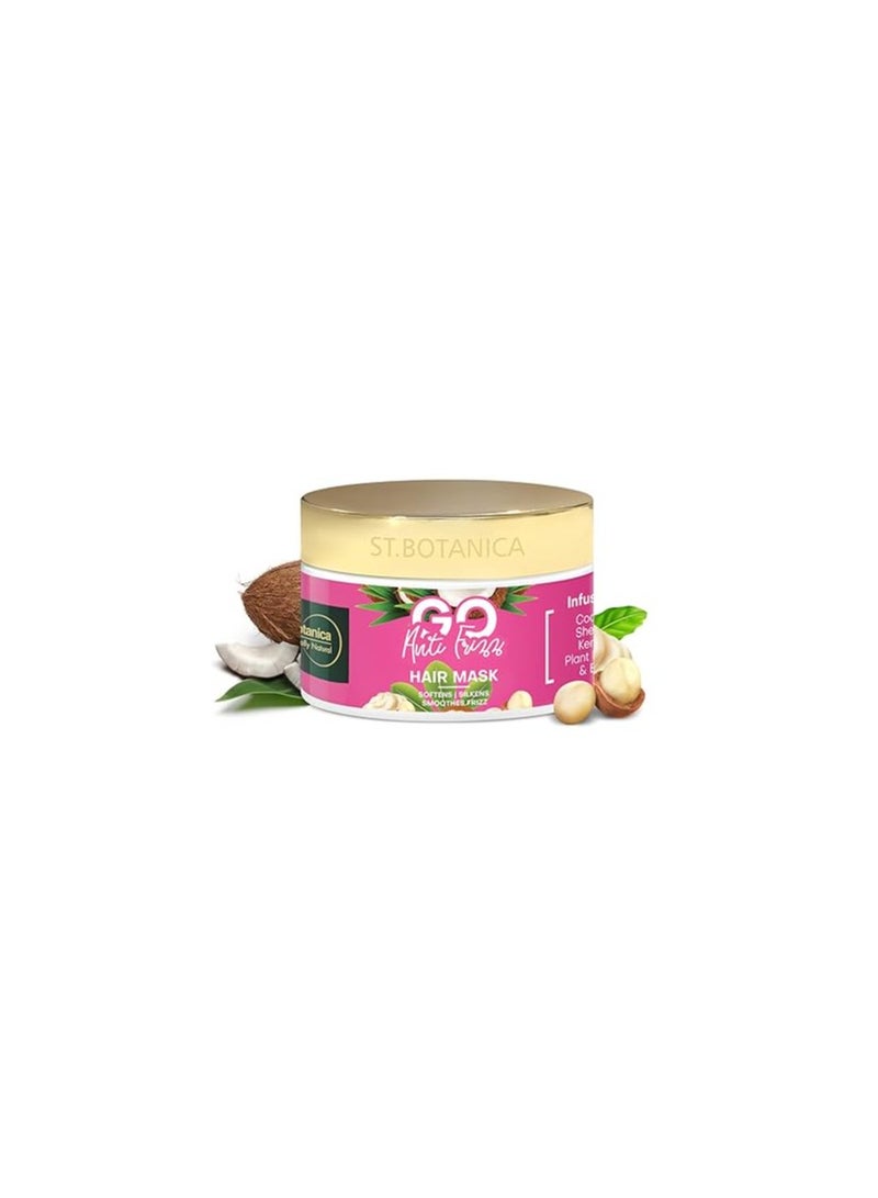 St.Botanica GO Anti Frizz Hair Mask Infused With Coconut Oil Shea Butter Keratin to Smoothen Soften Hair