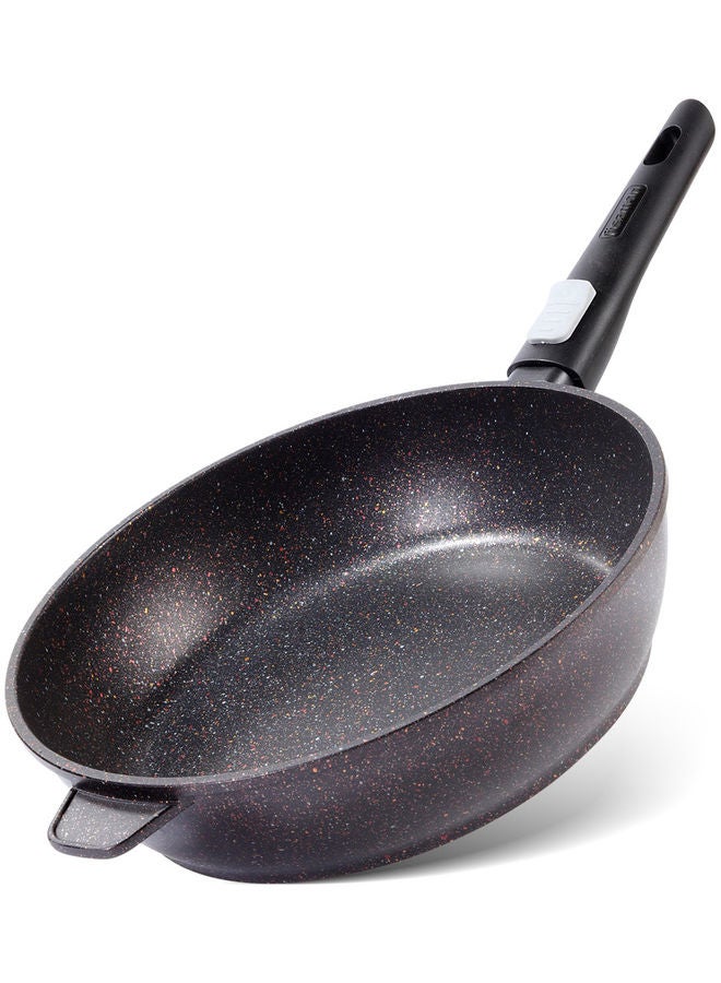 Rebusto Series Aluminum With Non-Stick Coating Frying Pan With Detachable Handle Black 24cm