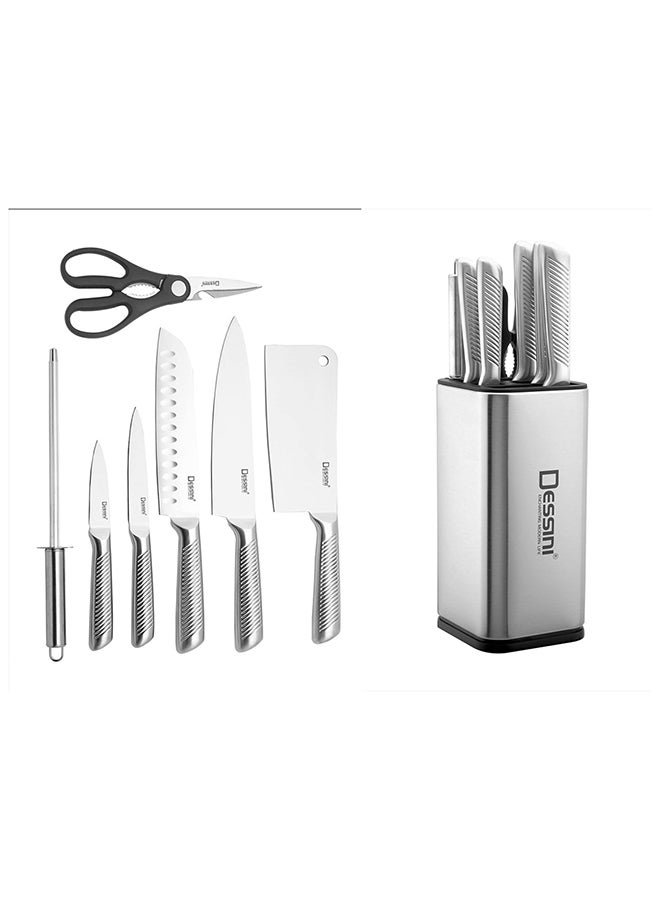 Dessini 9-Piece kitchen knife Set With Stainless Steel Block