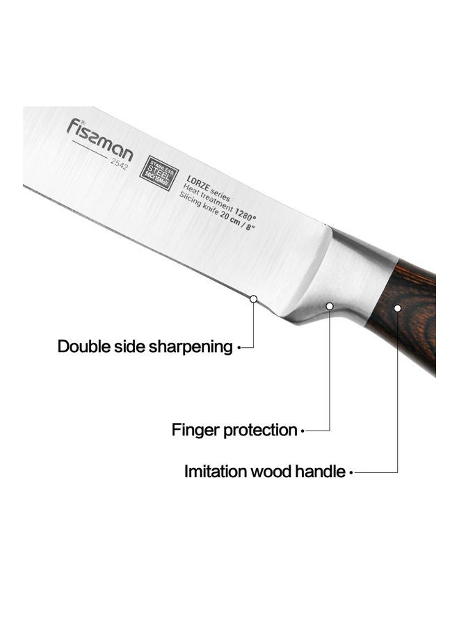 Stainless Steel Slicing Knife Lorze Silver/Brown