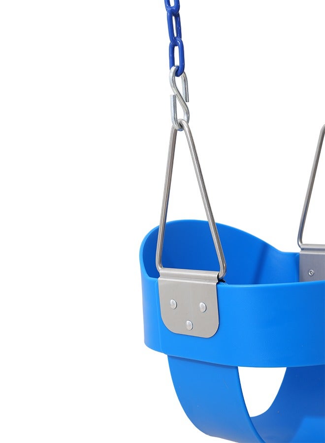High Back Full Bucket Toddler Swing Seat With Plastic Coated Chains