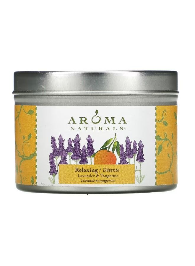 Soy VegePure Travel Tin Candle Relaxing Lavender  Tangerine 2.8 oz 79.38 g