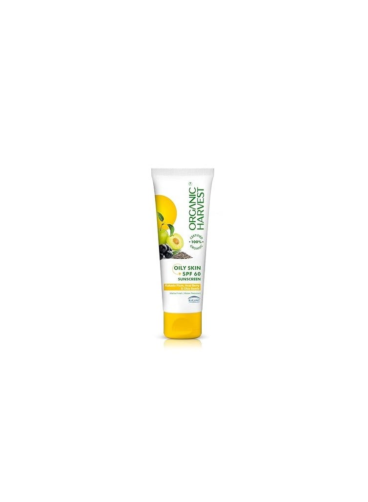 Organic Harvest 6-in-1 Face Wash Sunscreen SPF 60 For Oily Skin Type Combo 100% Organic Paraben Sulphate Free