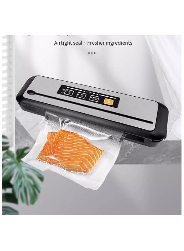 Vacuum Packer Sealing Machine With Sstarter Automatic Vacuum Sstainless Steel Sealing Mmachine For Food Preservation Method Dry and Wet Sealing Mode Built-in Tools