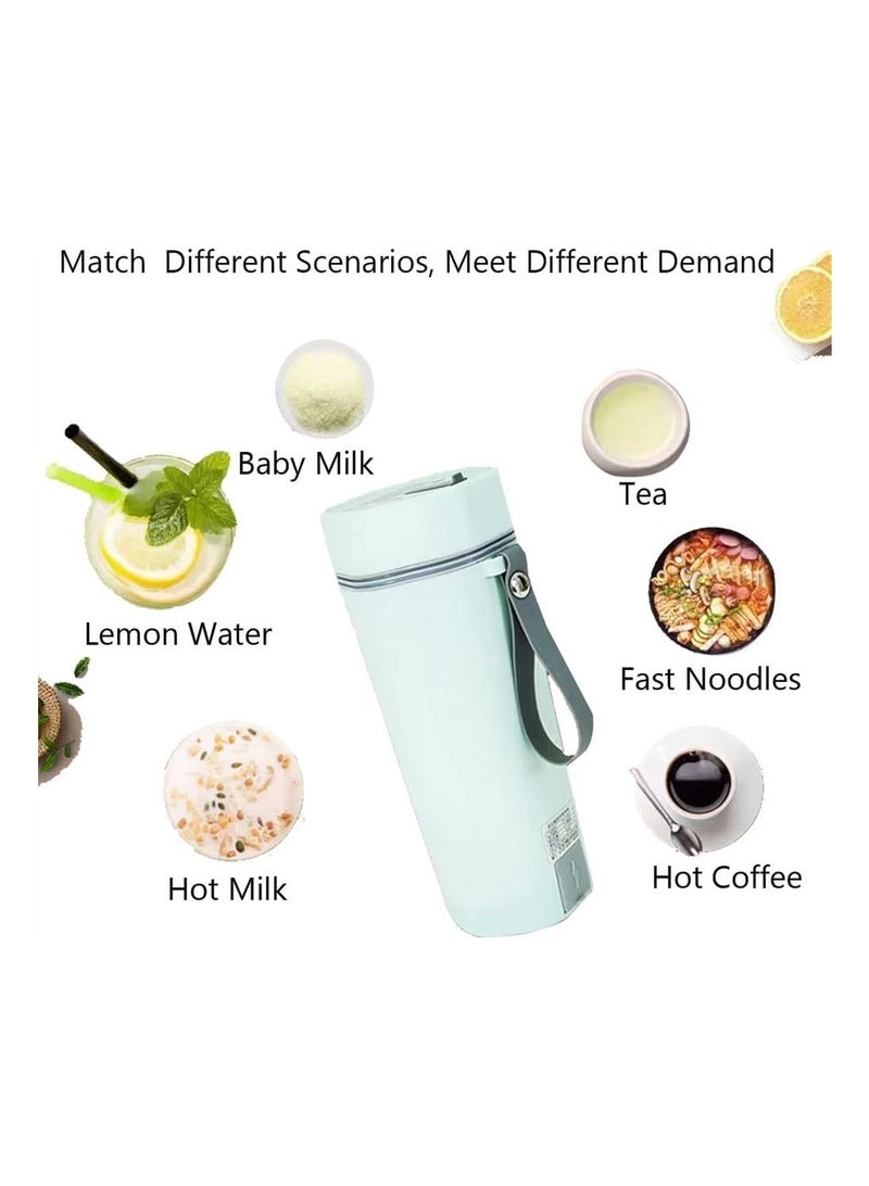 Travel Electric Kettle, 400ML Portable 304 Stainless Steel Mini Teapot Automatic Power Off, Anti-Dry Boil, Suitable for Tea, Coffee, Baby Milk Powder