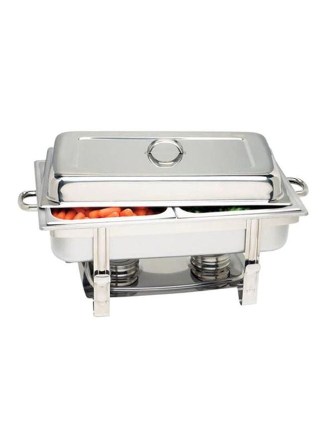 Stainless Steel Chafing Dish With Lid Silver 9Liters