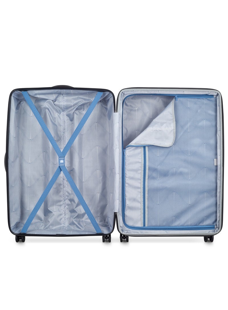 Delsey Tiphanie 82cm Hardcase 4 Double Wheel Expandable Check-In Luggage Trolley Case Aqua - 00389283142ME