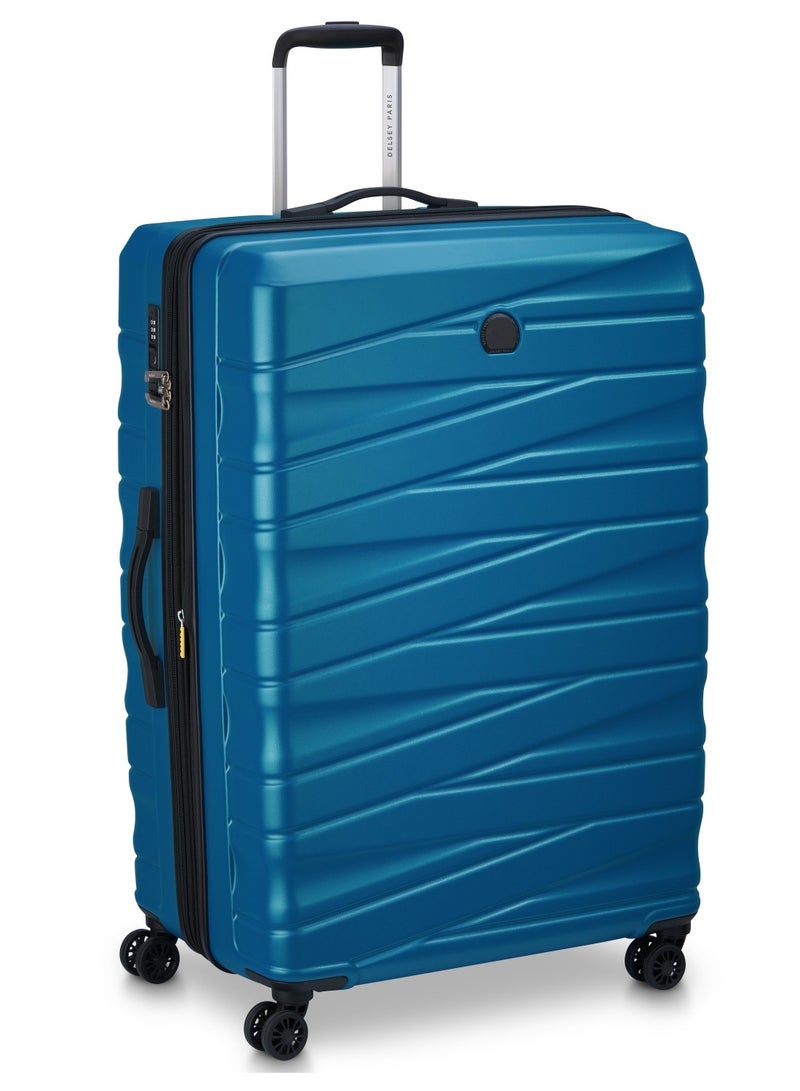 Delsey Tiphanie 82cm Hardcase 4 Double Wheel Expandable Check-In Luggage Trolley Case Steel Blue - 00389283122ME